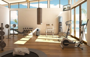 bamboo flooring gym
